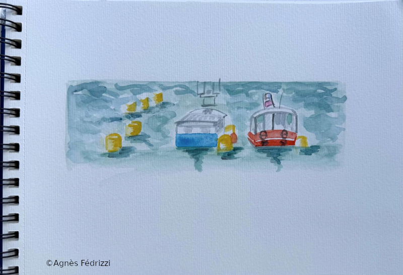 Quelques touches de pinceau en pochade ©Agnès Fédrizzi
