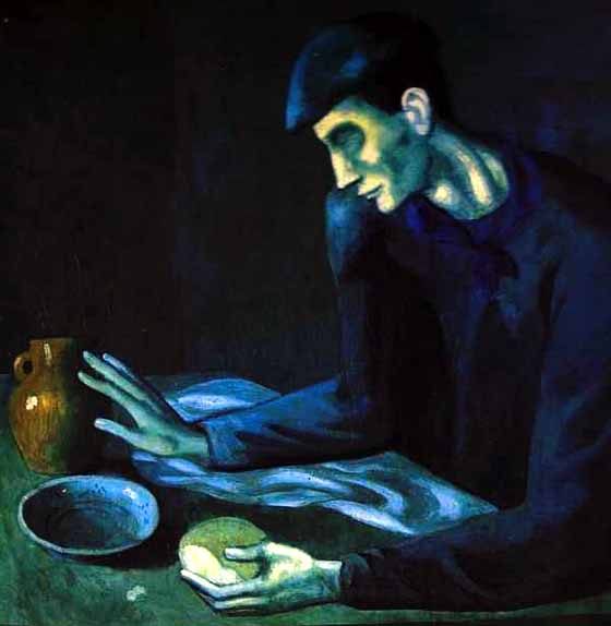 Picasso, 'Le repas de l'aveugle', 1903, détail