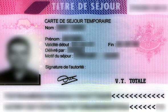 carte de séjour temporaire