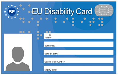 Specimen de carte européenne du handicap