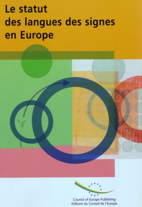 couverture de l'étude sur le Statut des langues des signes en Europe