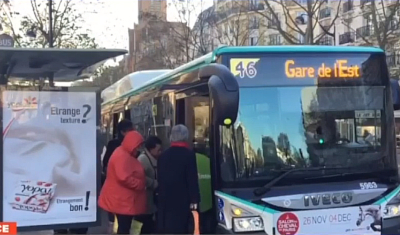 Un bus parisien mis en service réduit