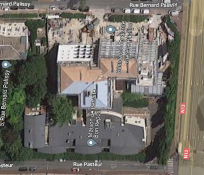Vue aérienne du futur site de l'INSEI, qui sera bâti à la place d'une maison de retraite désaffectée 